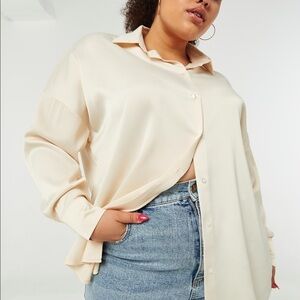 3/$45 Ardene Satin Oversized Shirt